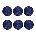 Dark Purple Galaxy Outer Space Print Coaster Set