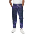 Dark Purple Galaxy Outer Space Print Cotton Sweatpants