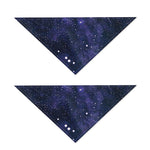 Dark Purple Galaxy Outer Space Print Dog Bandana