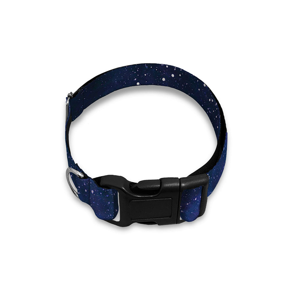 Dark Purple Galaxy Outer Space Print Dog Collar