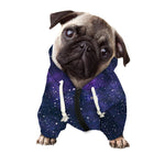 Dark Purple Galaxy Outer Space Print Dog Zip Up Hoodie