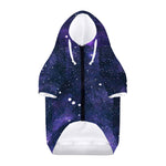 Dark Purple Galaxy Outer Space Print Dog Zip Up Hoodie