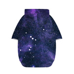 Dark Purple Galaxy Outer Space Print Dog Zip Up Hoodie