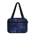 Dark Purple Galaxy Outer Space Print Double Strap Bible Bag