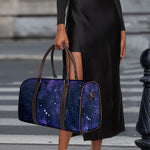 Dark Purple Galaxy Outer Space Print Duffle Bag