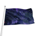 Dark Purple Galaxy Outer Space Print Flag