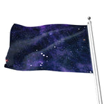 Dark Purple Galaxy Outer Space Print Flag