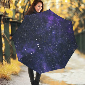 Dark Purple Galaxy Outer Space Print Foldable Umbrella
