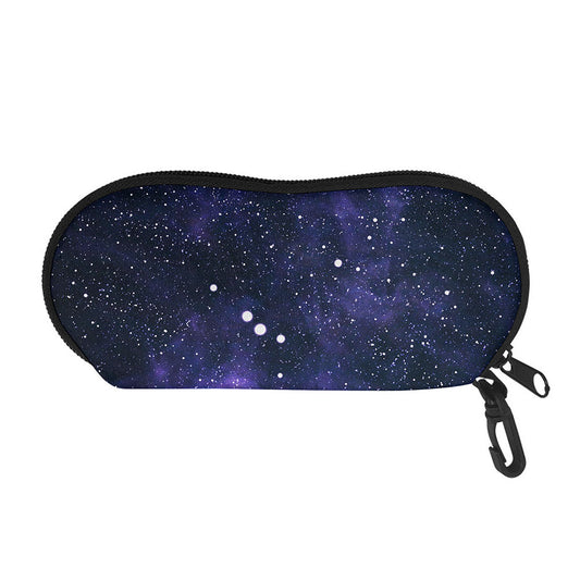 Dark Purple Galaxy Outer Space Print Glasses Case