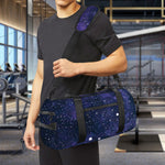 Dark Purple Galaxy Outer Space Print Gym Bag