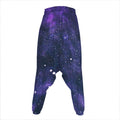 Dark Purple Galaxy Outer Space Print Hammer Pants