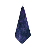 Dark Purple Galaxy Outer Space Print Hand Towel