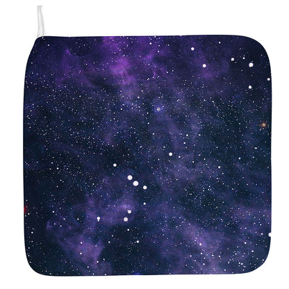 Dark Purple Galaxy Outer Space Print Hand Towel