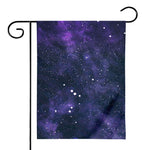 Dark Purple Galaxy Outer Space Print House Flag