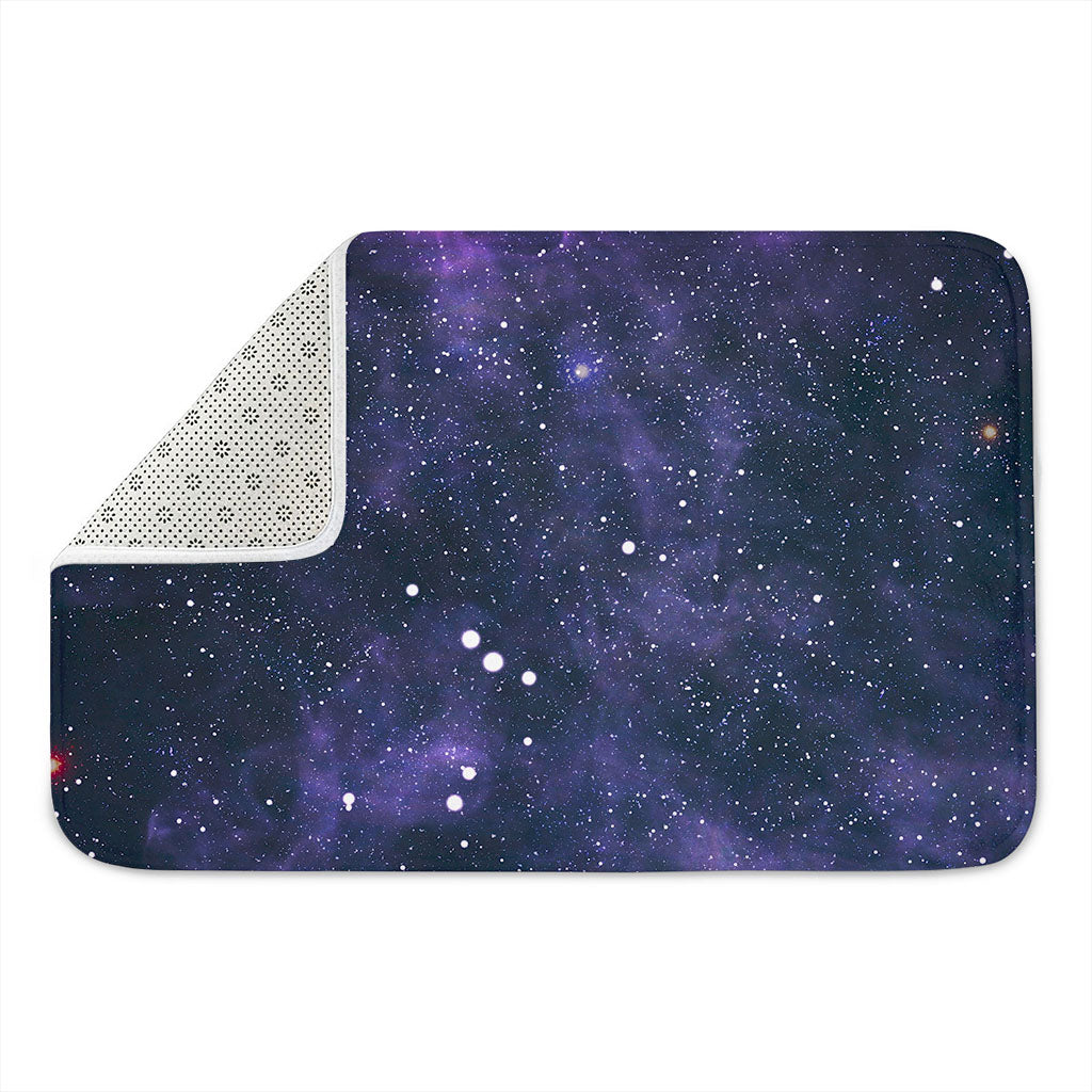 Dark Purple Galaxy Outer Space Print Indoor Door Mat