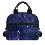 Dark Purple Galaxy Outer Space Print Insulated Lunch Bag