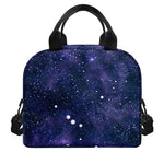Dark Purple Galaxy Outer Space Print Insulated Lunch Bag
