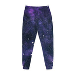 Dark Purple Galaxy Outer Space Print Jogger Pants