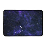 Dark Purple Galaxy Outer Space Print Kitchen Mat