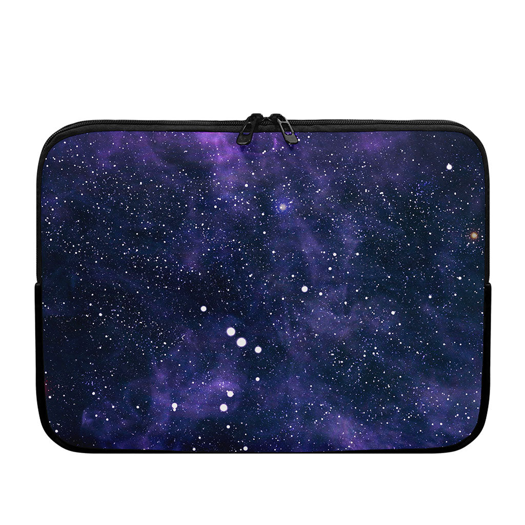 Dark Purple Galaxy Outer Space Print Laptop Sleeve
