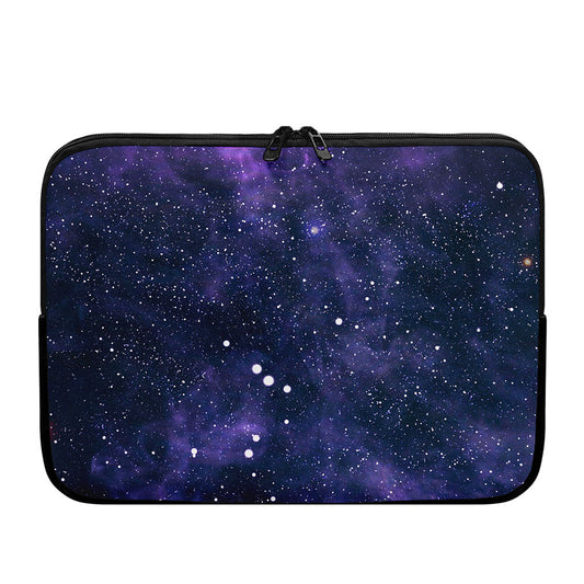 Dark Purple Galaxy Outer Space Print Laptop Sleeve