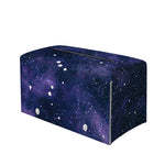 Dark Purple Galaxy Outer Space Print Leather Tissue Box Cover