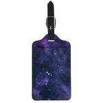 Dark Purple Galaxy Outer Space Print Luggage Tag
