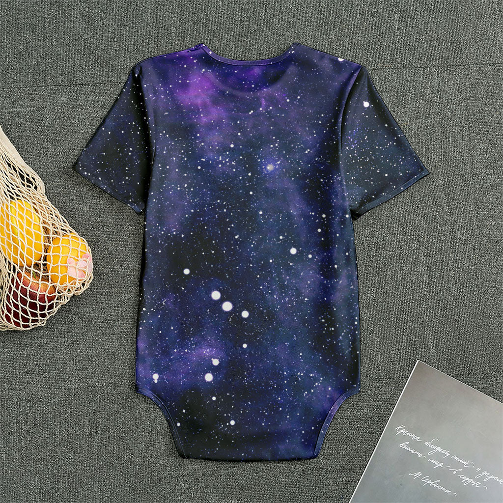 Dark Purple Galaxy Outer Space Print Men's Bodysuit