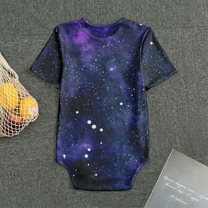 Dark Purple Galaxy Outer Space Print Men's Bodysuit