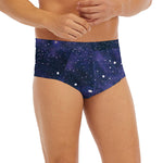 Dark Purple Galaxy Outer Space Print Men's Briefs