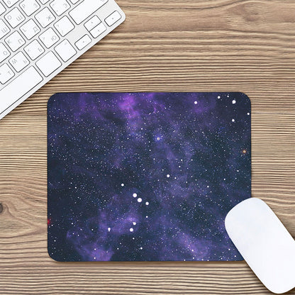 Dark Purple Galaxy Outer Space Print Mouse Pad