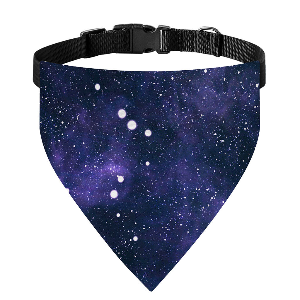 Dark Purple Galaxy Outer Space Print Over The Collar Dog Bandana