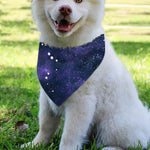Dark Purple Galaxy Outer Space Print Over The Collar Dog Bandana