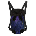Dark Purple Galaxy Outer Space Print Pet Carrier Backpack
