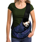Dark Purple Galaxy Outer Space Print Pet Sling Carrier