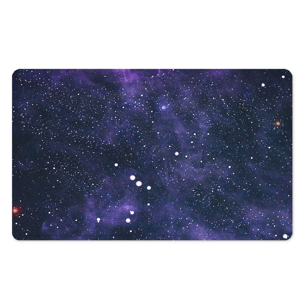 Dark Purple Galaxy Outer Space Print Polyester Doormat
