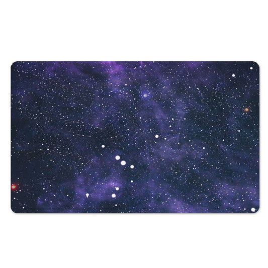 Dark Purple Galaxy Outer Space Print Polyester Doormat