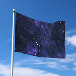 Dark Purple Galaxy Outer Space Print Polyester Flag