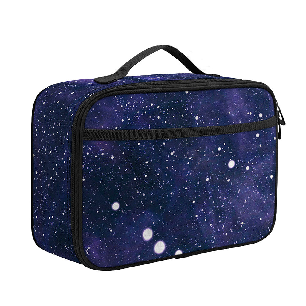 Dark Purple Galaxy Outer Space Print Portable Lunch Bag