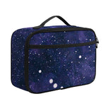 Dark Purple Galaxy Outer Space Print Portable Lunch Bag