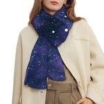 Dark Purple Galaxy Outer Space Print Scarf