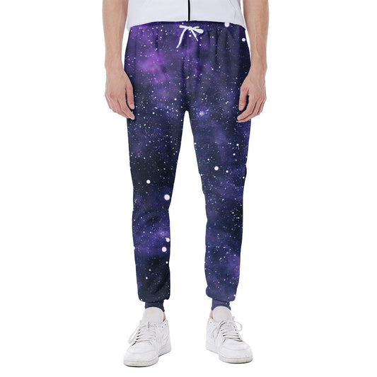 Dark Purple Galaxy Outer Space Print Scuba Joggers