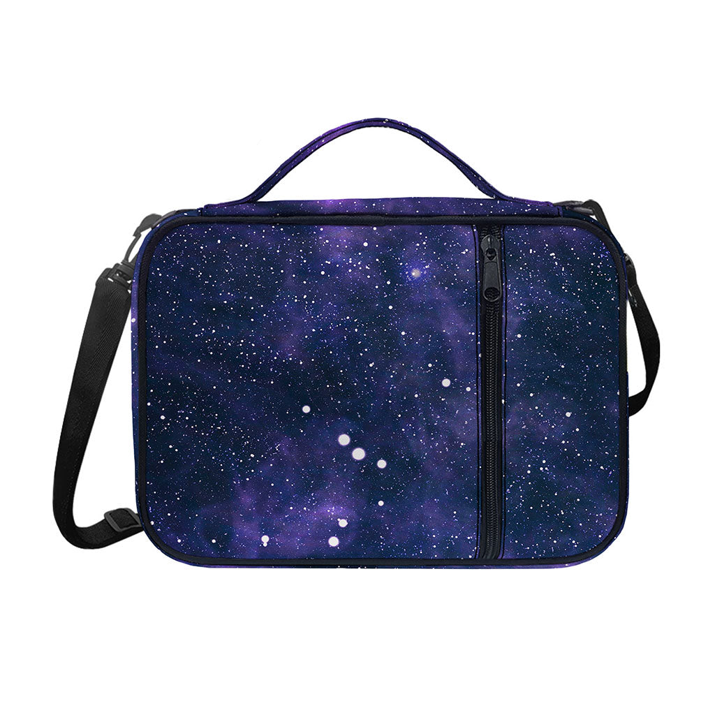 Dark Purple Galaxy Outer Space Print Shoulder Strap Bible Bag