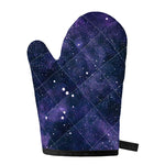 Dark Purple Galaxy Outer Space Print Single Oven Mitt