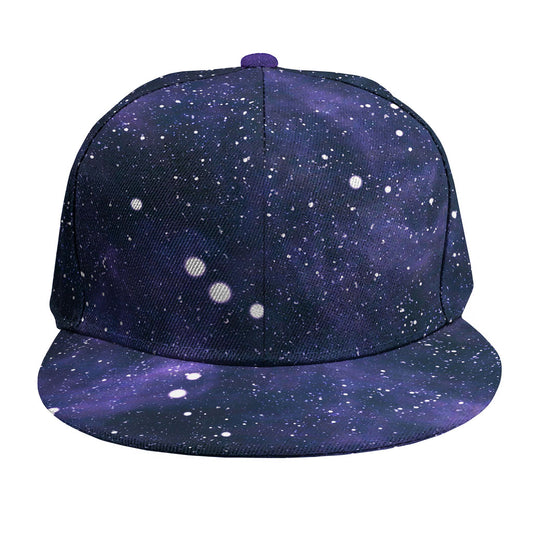 Dark Purple Galaxy Outer Space Print Snapback Cap