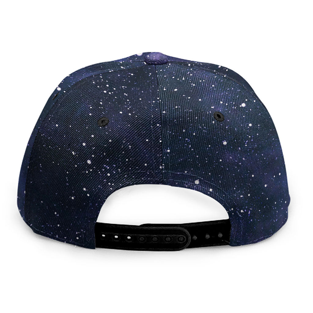 Dark Purple Galaxy Outer Space Print Snapback Cap