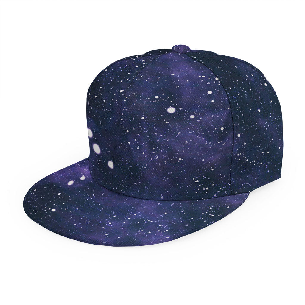 Dark Purple Galaxy Outer Space Print Snapback Cap