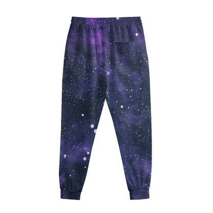 Dark Purple Galaxy Outer Space Print Sweatpants