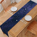 Dark Purple Galaxy Outer Space Print Table Runner