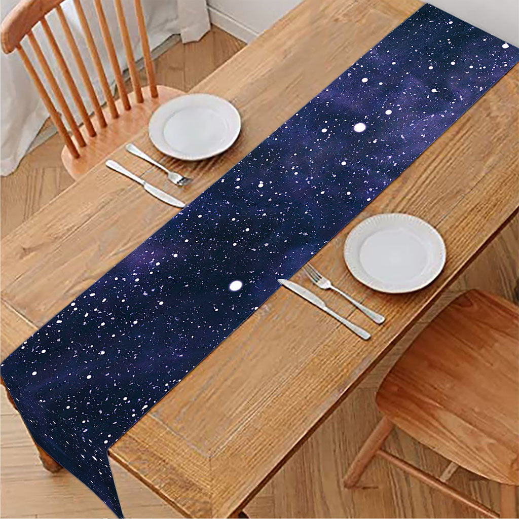 Dark Purple Galaxy Outer Space Print Table Runner